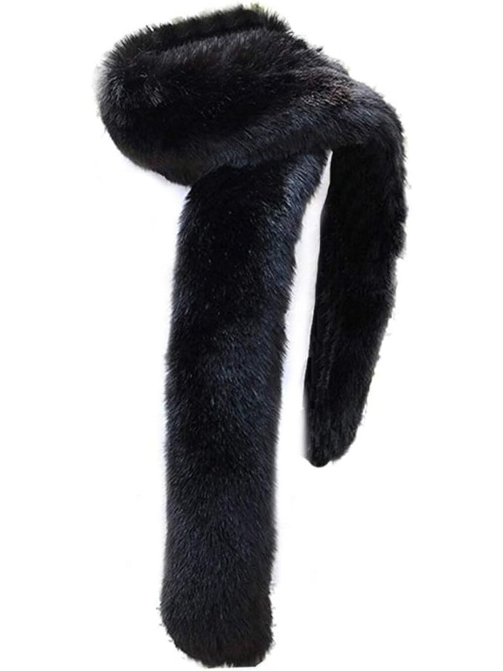 Luxurious Extra Large Faux Fur Scarf Collar Stole for Women & Men - Cozy
